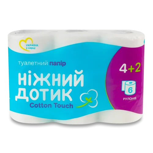 Папір туалетний Ніжний дотик 2-шаровий 4+2