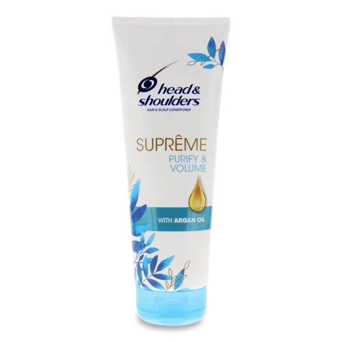 Бальзам-ополіскувач для Волосся з Аргановою Олією Head&Shoulders 220мл, очищення та об'єм