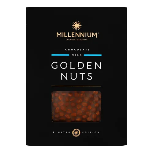 Шоколад молочний з цілим фундуком Golden Nuts Millennium 1.1кг