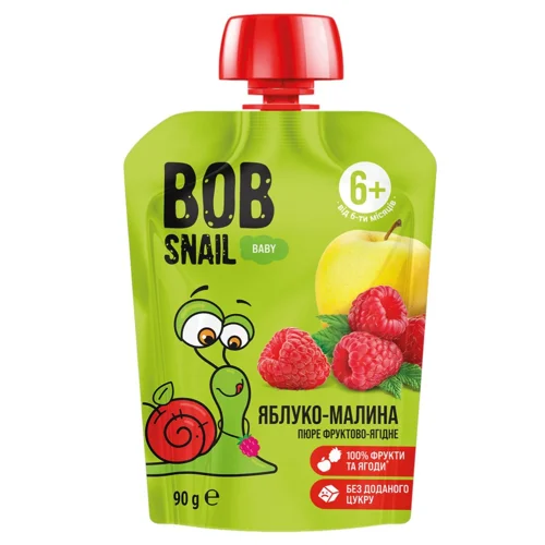 Пюре Bob Snail яблуко-малина 90г