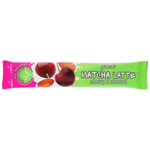 Напій на основі зеленого чаю G'tea! Matcha Latte Вишня та мигдаль 10г
