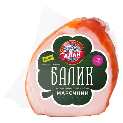 Балик Алан Марочний варено-копчений вищого гатунку ваговий