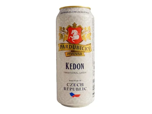Пиво Pardubicky Pivovar Kedon, світле, фільтроване, 5%, 0,5л