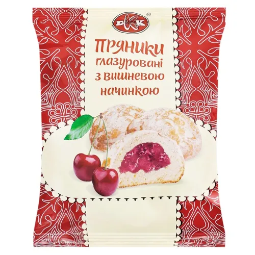 Пряники БКК глазуровані з вишневою начинкою 300г
