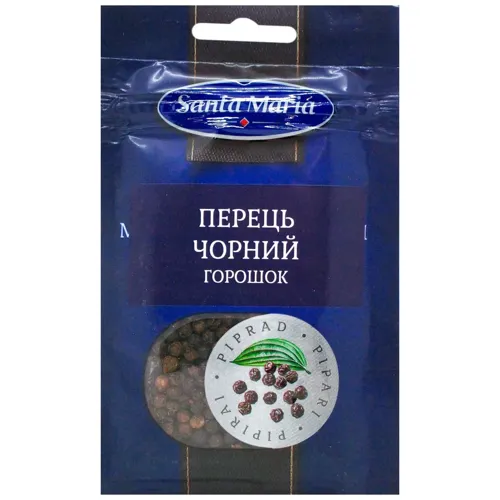 Приправа Santa Maria Перець чорний горошком 22г