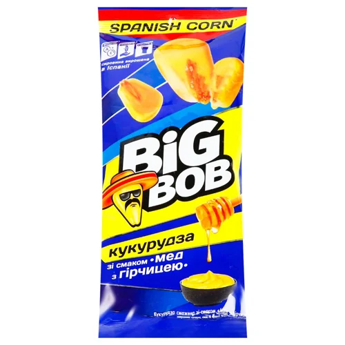 Кукурудза Big Bob Мед з гірчицею смажена 60г