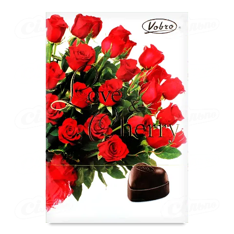 Цукерки Love&Cherry з темного шоколаду ТМ Vobro, 198г