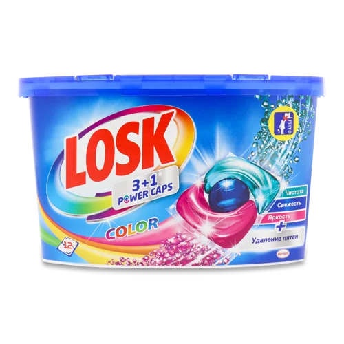 Засіб для Прання В Капсулах Color Power Caps Losk 12х13г