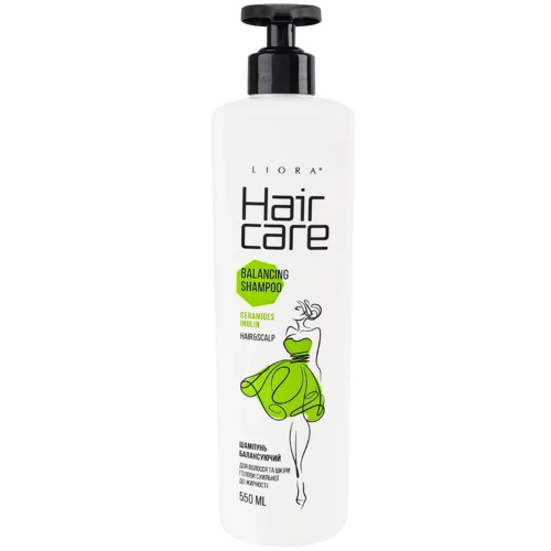 Шампунь Liora Hair Care балансуючий для волосся та шкіри голови схильної до жирності 550мл