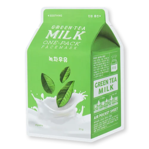 Маска Для Обличчя Тканинна Green Tea Milk A'pieu, 21г