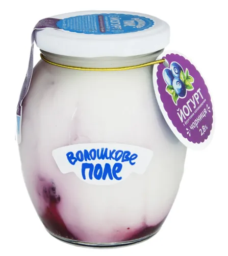 Йогурт 2.8% Чорниця Волошкове поле с/б 350г