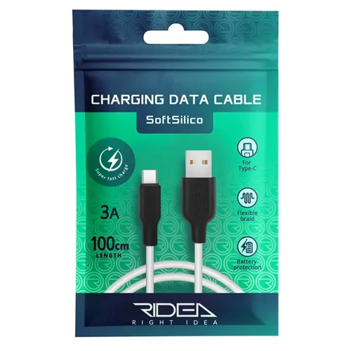 Кабель USB Ridea Soft Silico Type-C 3A RC-M124