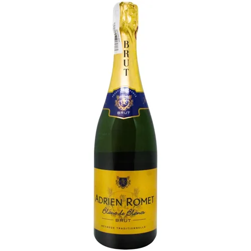 Вино ігристе Adrien Romet Blanc de Blancs біле брют 11,5% 0,75л