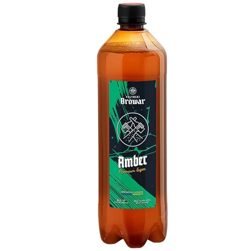 Пиво Волинський Бровар Amber світле нефільтроване 4,4% 1л