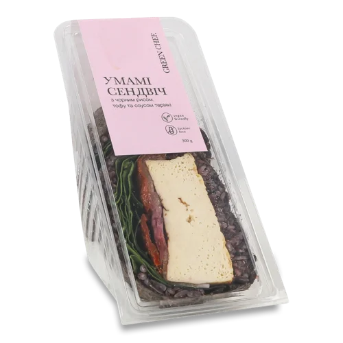 Сендвіч З Тофу, Чорним Рисом Та Соусом Теріякі Умамі, в/ґ, п/к 300г