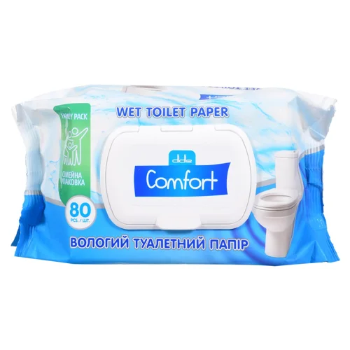 Туалетний папір вологий  Didie Comfort з клапаном 80шт