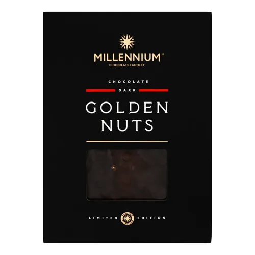 Шоколад чорний з цільним фундуком Golden Nuts Millennium к/у 1.1кг