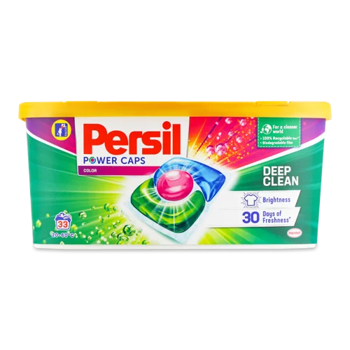 Засіб Миючий Для Прання Кольорових Речей Power Caps Color Deep Clean Persil, капсули 33х15г