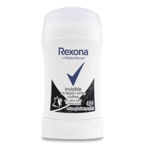 Антиперспірант-олівець Rexona Invisible On Black+White, 40 мл