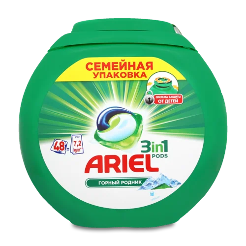 Гель-Капсули Для Прання Ariel Горний Родник, В/ґ, 1л