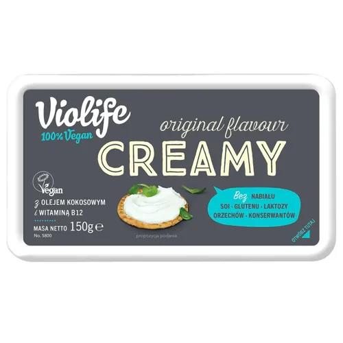 Крем-сир Violife Vegan Оригінал без лактози без глютену без сої 150г