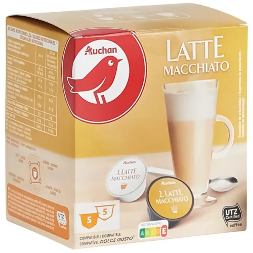 Кава Ашан Dolce Gusto Latte Macchiato в капсулах 10шт*12г