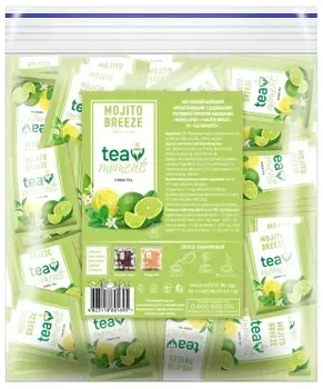 Чай зелений Tea Moments Мохіто Бриз зі смаком Мохіто 50 пакетиків