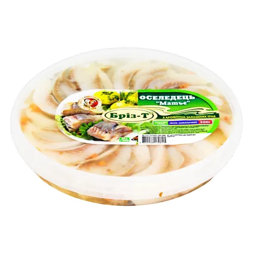 Оселедець, філе-шматочки в олії «Бриз-Т» «Матьє» з запашними травами в олії, 300г