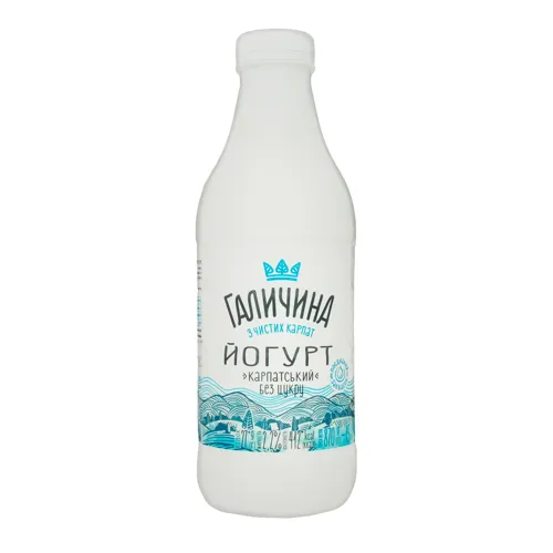 Йогурт 2.2% без цукру Карпатський Галичина 800г