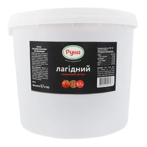 Кетчуп Лагідний класичний Руна відро 5.7кг