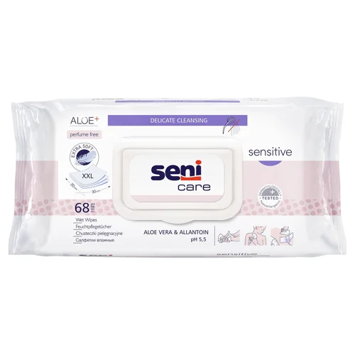 Серветки вологі Seni Care Sensitive 68шт