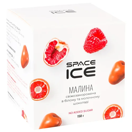 Десерт заморожений Space Ice Малина в шоколаді без цукру 150г