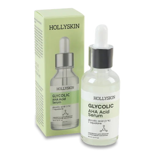 Сироватка Для Обличчя З Гліколевою Кислотою Hollyskin, 30мл