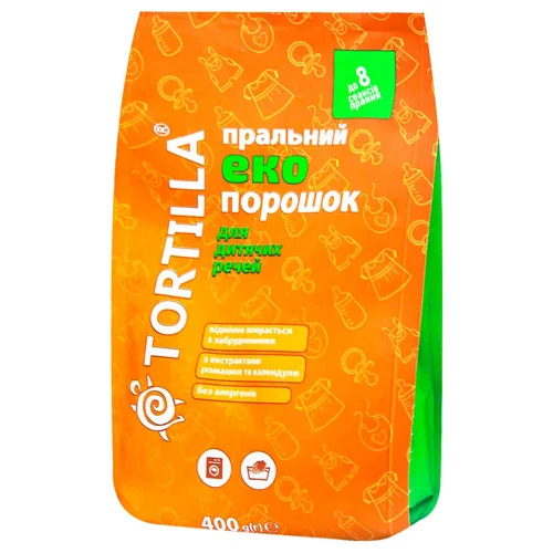 Пральний порошок Tortilla Еко для дитячих речей 400г