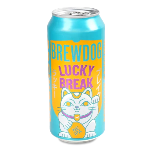 Пиво BrewDog Lucky Break Світле Нефільтроване, з/б 0.5л