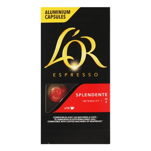 Кава натуральна смажена мелена у капсулах Espresso Splendente L’OR, 52г