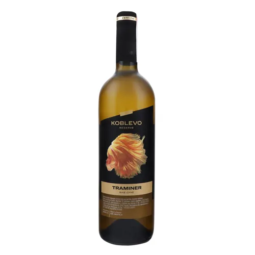 Вино 0.75л 12% біле сухе Traminer Koblevo
