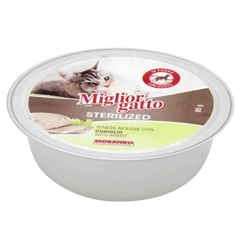 Корм вологий Miglior Gatto з кроликом для стерилізованих котів 85г