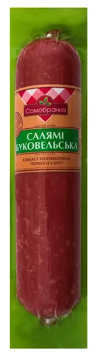 Ковбаса сиров'ялена «Салямі Буковельська» (інд. упак.)