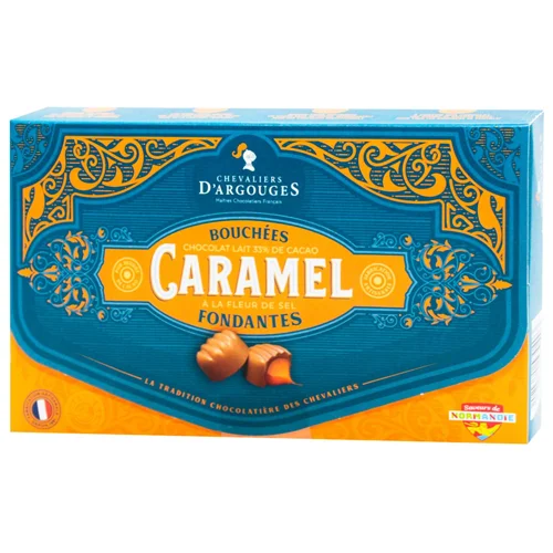Шоколад молочний Chevaliers d'Argouges з карамельним наповненням 140г