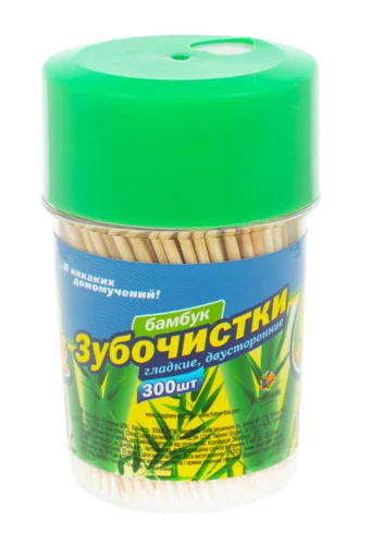 Зубочистки Гладкі Двосторонні Бамбук, Фрекен Бок, 300 шт