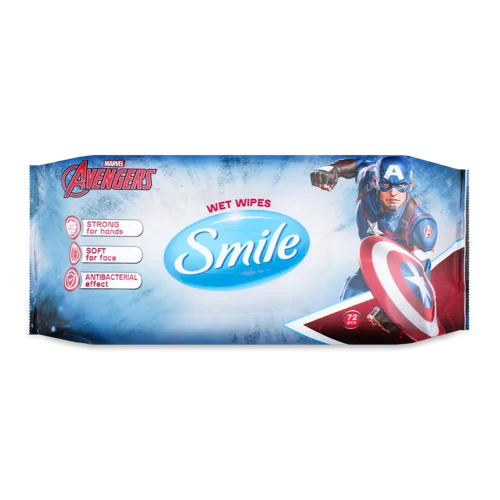 Вологі Серветки Marvel Avengers Smile, 72 шт, в/ґ