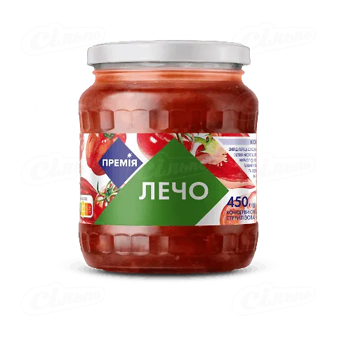 Лечо «Премія»® у скляній банці, 450г