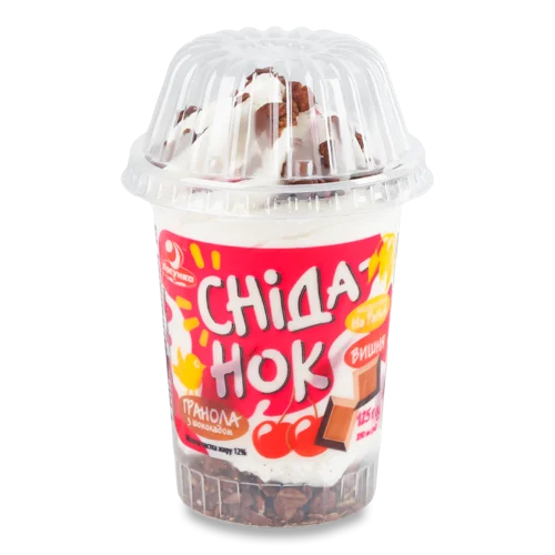 Морозиво 12% З Наповнювачем Вишня І Гранолою З Шоколадом, ст 125г