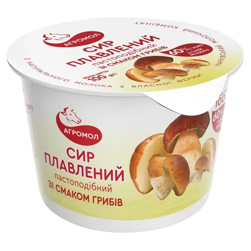 Сир плавлений Агромол із грибами 60% 100г