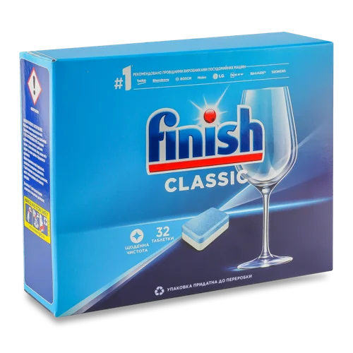 Таблетки Для Посудомийної Машини Classic Finish, 32 шт