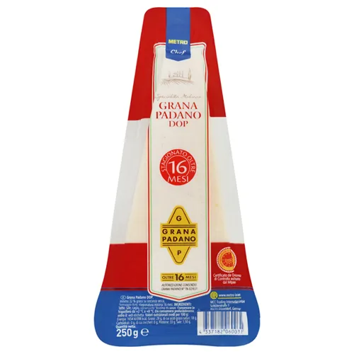 Сир Metro Chef Grana Padano 16 місяців витримки 32% 250г
