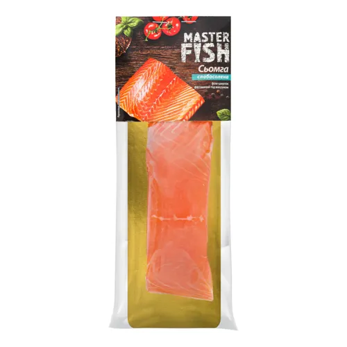 Сьомга філе-шматок Master Fish солена в упаковці 130г