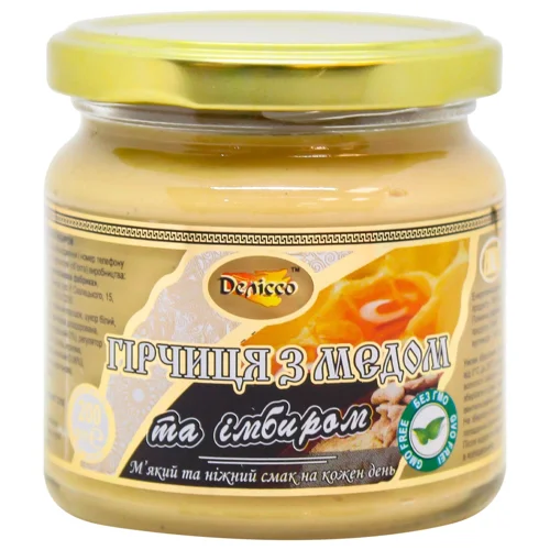 Гірчиця Деліссо з медом та імбиром 200г