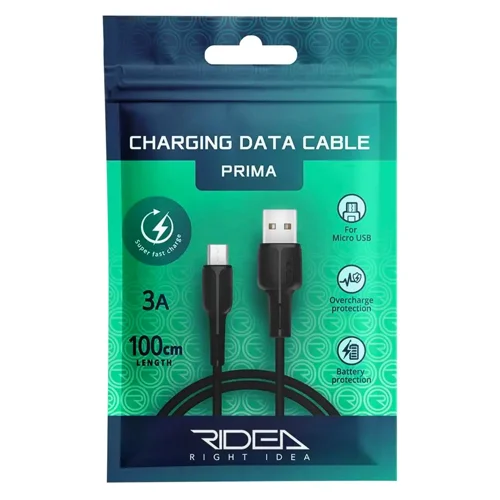 Кабель USB Ridea Prima Micro 3A black RC-M111